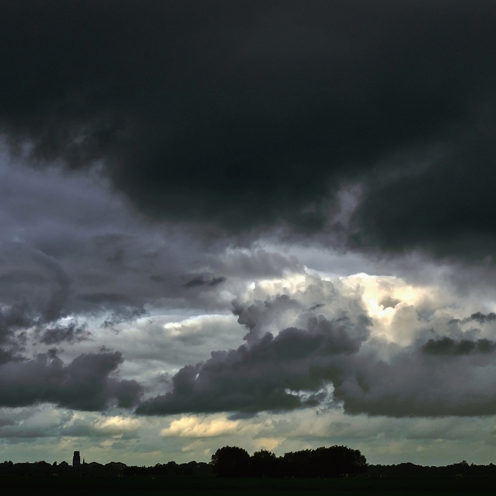 Zicht op Moordrecht, Zuid-Holland.